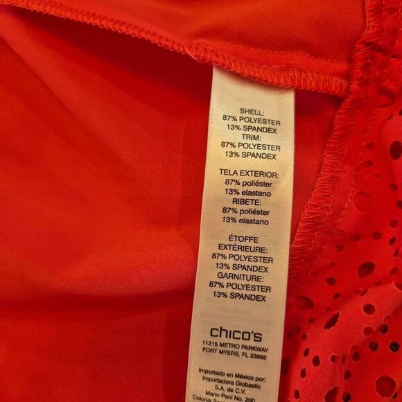 Chico's Zenergy Women's Coral Poly/Spandex Zip Front Jacket w Pockets - Picture 11 of 11